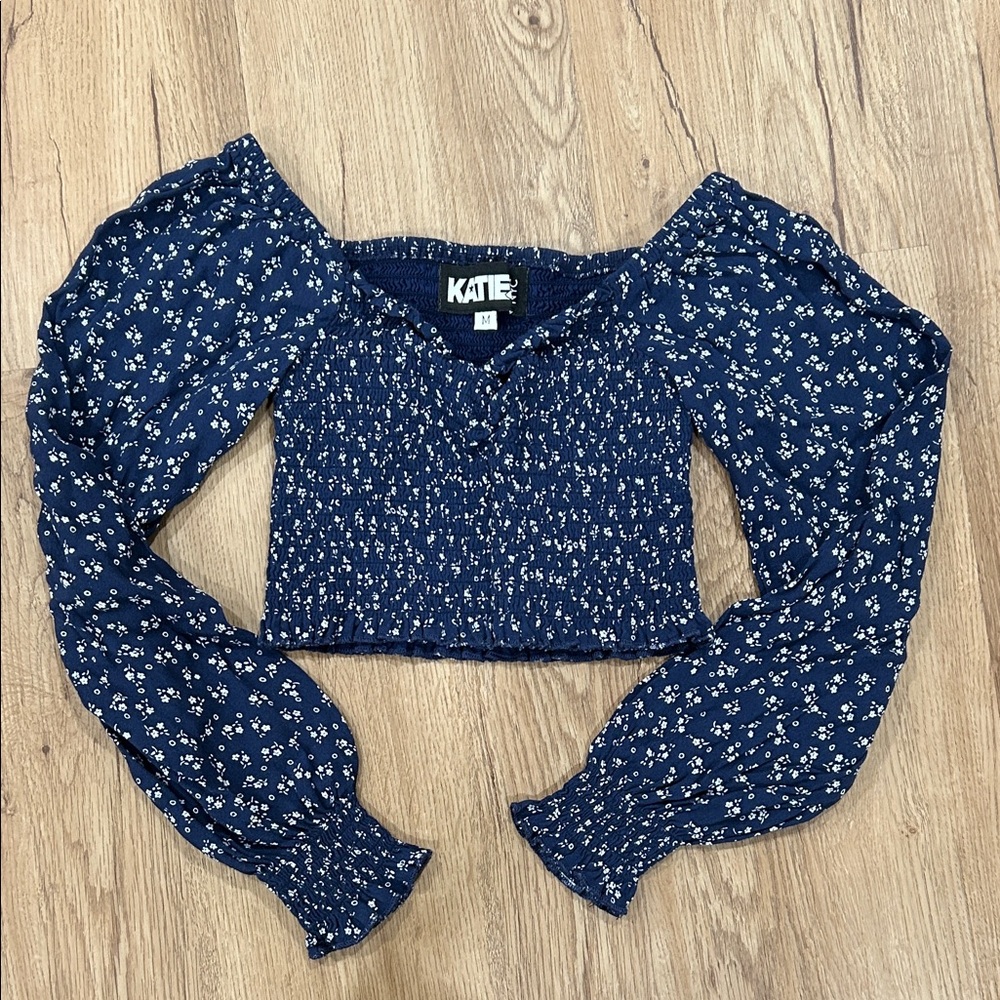Katie J NYC Chloe Cropped Blouse